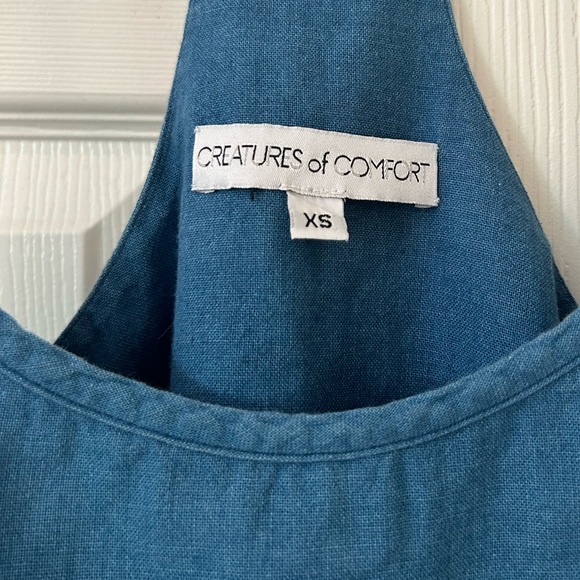 Creatures of Comfort denim peplum tank top xs - Picture 2 of 4